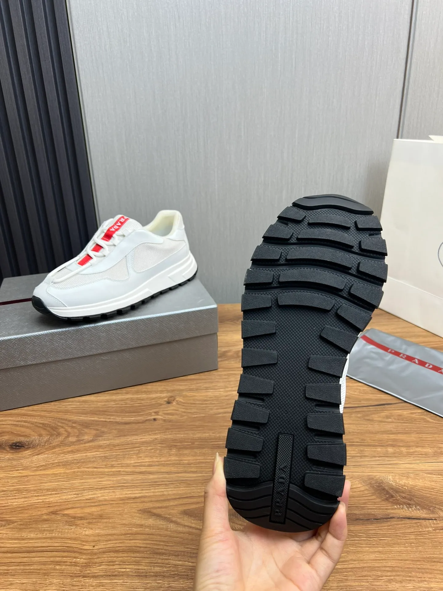 Men's shoes 💰540💰 [PRADA] Men's shoes are popular in the counter, official website is synchronized, 1 high-quality shipment ✔️Original fly-woven cowhide + cowhide lining, 1🆚1 replica, original sole, 38-45 (45 customized, non-refundable)